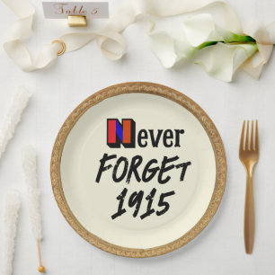 Nooit vergeten 1915 Papieren bord