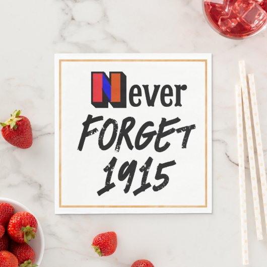 Nooit vergeten 1915 papieren servet (Insitu)