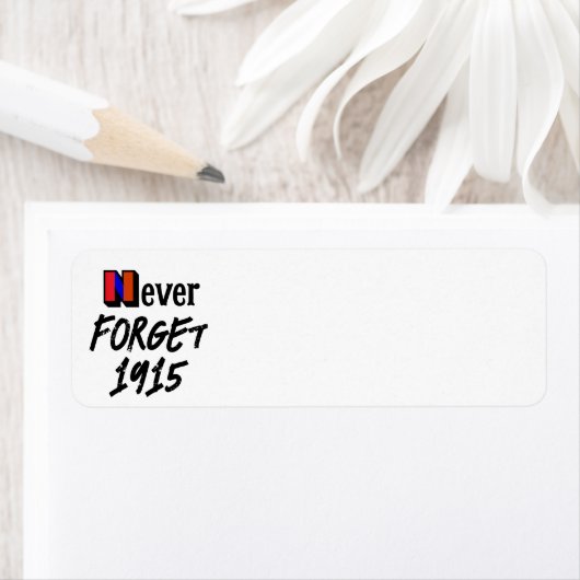 Nooit vergeten 1915 Retouradreslabel Etiket (Insitu)