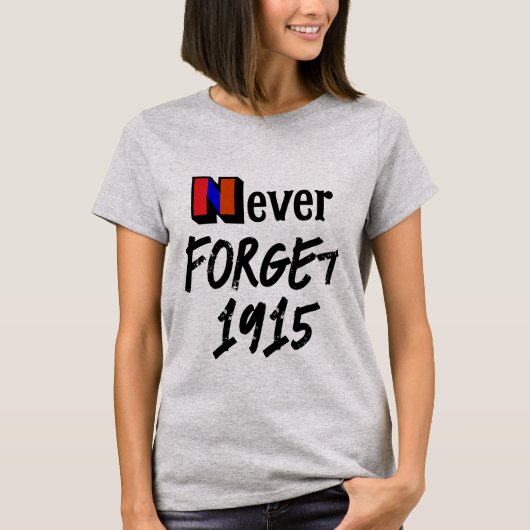 Nooit vergeten 1915 T-shirt (Voorkant)