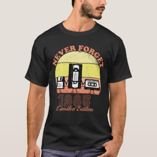 Nooit vergeten 1985 Verjaardag Limited Edition Vin T-shirt