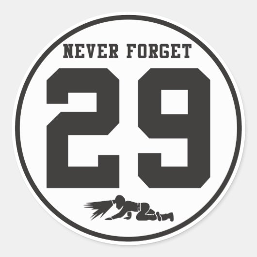 Nooit vergeten - 29 Sticker (Voorkant)