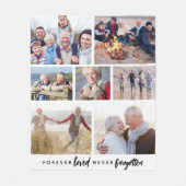 Nooit vergeten 7 Foto Memorial Fleece Deken (Voorkant)