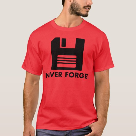 Nooit vergeten 80s Floppy Disk vriend T-shirt (Voorkant)
