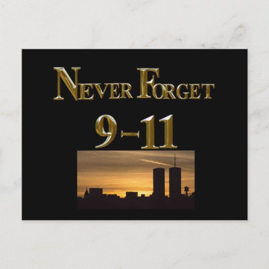 NOOIT VERGETEN 9-11 BRIEFKAART (Voorkant)