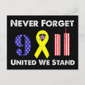 Nooit Vergeten 9 11 Samen Staan We Sterk Briefkaart (Voorkant)