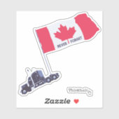 "Nooit vergeten" Canadese Trucker konvooi Vinyl Sticker (Vel)