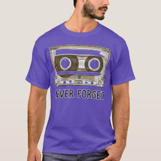 Nooit vergeten Cassette Retro vintage ontwerp vrie T-shirt