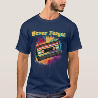 Nooit vergeten Cassettebandje VHS vrienden T-shirt