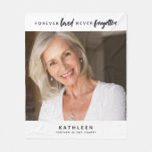 Nooit vergeten Foto Memorial Fleece Deken (Voorkant)