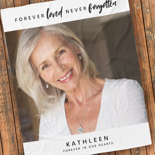 Nooit vergeten Foto Memorial Fleece Deken