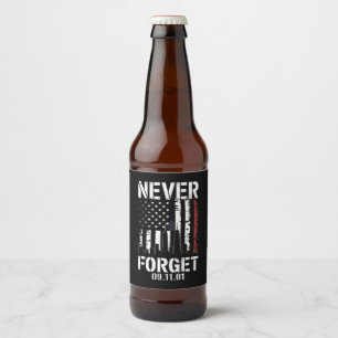Nooit vergeten Herdenkingsdag 11 september 2001  Bier Etiket