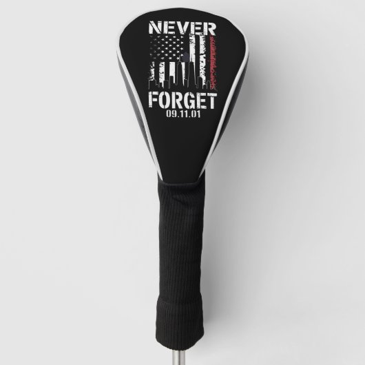 Nooit vergeten Herdenkingsdag 11 september 2001 Golfheadcover (Voorkant)