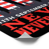 Nooit vergeten Herdenkingsdag 11 september 2001 Poster (Hoek)