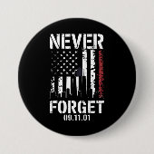 Nooit vergeten Herdenkingsdag 11 september 2001 Ronde Button 7,6 Cm (Voorkant)