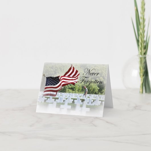 Nooit Vergeten - Herinnering Kaart (Voorkant)