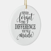 Nooit vergeten het verschil dat je hebt gemaakt keramisch ornament (Rechts)
