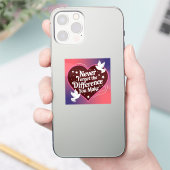 Nooit Vergeten Het Verschil Dat Je Maakt, Dankbaar Sticker (Telefoon)