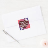 Nooit Vergeten Het Verschil Dat Je Maakt, Dankbaar Vierkante Sticker (Envelop)