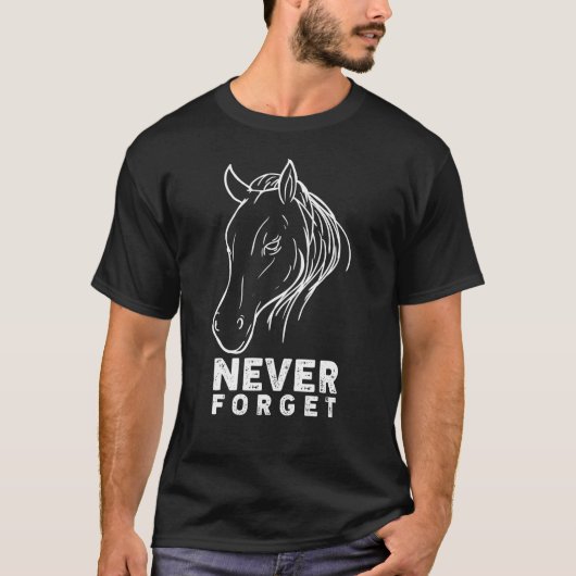 NOOIT VERGETEN HORSES T-SHIRT (Voorkant)