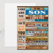 Nooit vergeten ik hou van jou - Vader aan zoon Feestdagenkaart (Voorkant / Achterkant)