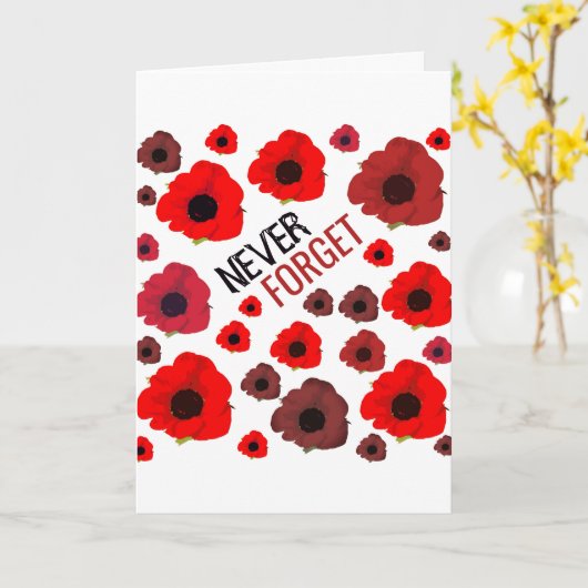 Nooit Vergeten, Klaproos Kaart (Gele Bloem)