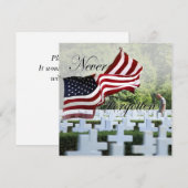 Nooit vergeten - Memorial Day Kaart (Voorkant / Achterkant)