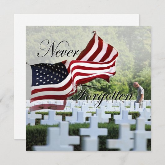 Nooit vergeten - Memorial Day Kaart (Voorkant / Achterkant)