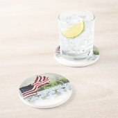 Nooit vergeten - Memorial Day Zandsteen Onderzetter (Zijkant)