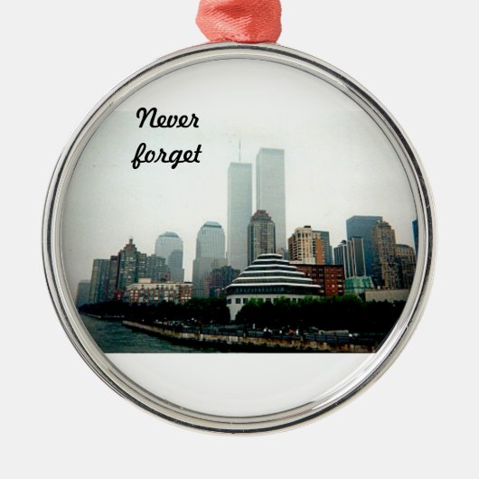 Nooit vergeten metalen ornament (Voorkant)