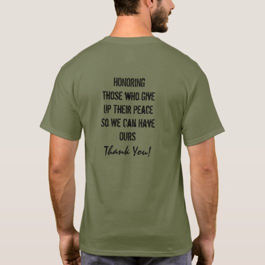Nooit vergeten militaire T-Shirt te honoreren (Achterkant)