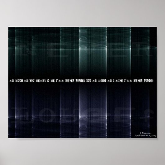 nooit vergeten poster (Voorkant)