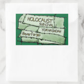 Nooit vergeten rechthoekige sticker (Tas)