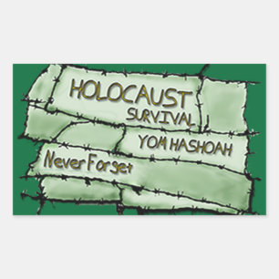 Nooit vergeten rechthoekige sticker