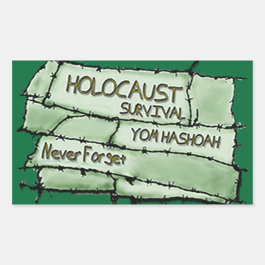 Nooit vergeten rechthoekige sticker (Voorkant)