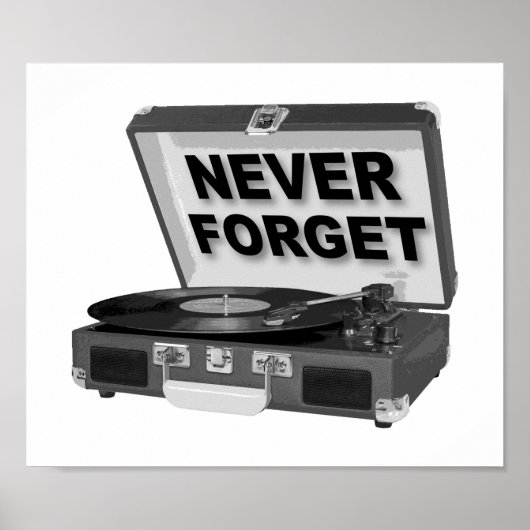 Nooit Vergeten Records Grappige Poster (Voorkant)
