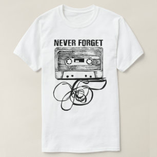 Nooit Vergeten Retro Cassettebandje T-shirt