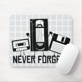 Nooit Vergeten Retro Grid Muismat