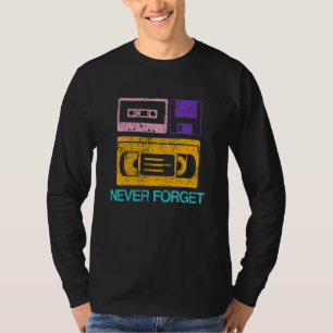 Nooit Vergeten Retro Vintage Cool 80s 90s Geeky N T-shirt