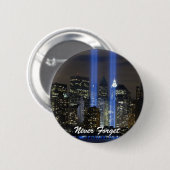 Nooit vergeten ronde button 5,7 cm (Voorkant /achterkant)