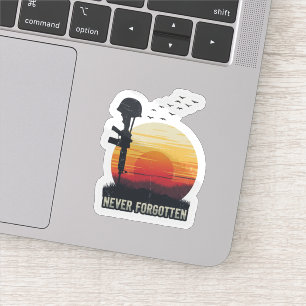 Nooit Vergeten Soldaat Herdenkingsdag Sticker