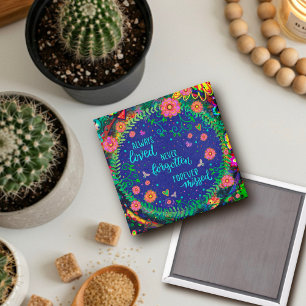Nooit vergeten sympathie verlies Inspirerend bloem Magneet
