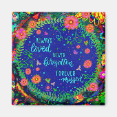 Nooit vergeten sympathie verlies Inspirerend bloem Magneet (Voorkant)