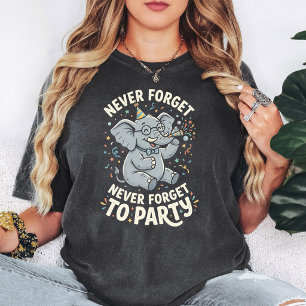 Nooit Vergeten Te Feesten Olifant T-shirt