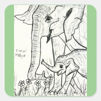 Nooit vergeten vierkante sticker