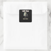 Nooit vergeten vierkante sticker (Tas)