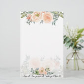 Nooit verlaten waterverf bloem briefpapier (Staand voorkant)