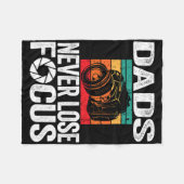 Nooit verlies van Focus Camera Fathers Day Fotogra Fleece Deken (Voorkant (Horizontaal))