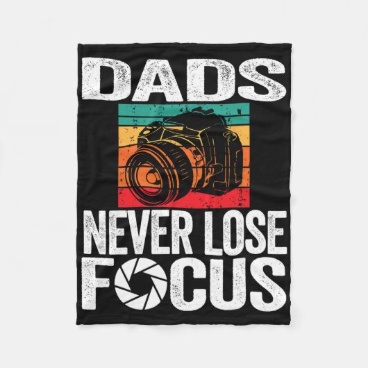 Nooit verlies van Focus Camera Fathers Day Fotogra Fleece Deken (Voorkant)