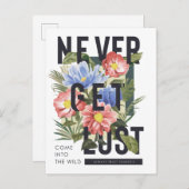 Nooit verloren Floral Slogan krijgen Briefkaart (Voorkant / Achterkant)